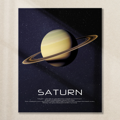 Картина на стекле Postermarket Планета Сатурн AG 40-223, 40х50 см