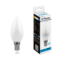 Лампочка светодиодная FERON LB-570, 9Вт E14 230V дневной, упаковка 10 шт., 25800