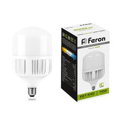 Лампочка светодиодная FERON LB-65, 70Вт E27-E40 175-265V белый, 25822