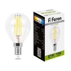 Лампочка светодиодная FERON LB-511, 11Вт E14 230V белый, упаковка 10 шт., 38014