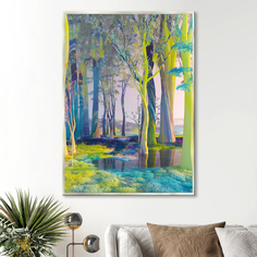 Картина на стену для интерьера в раме "Фантастический лес", 53х73 см, GRAF 24049 Графис