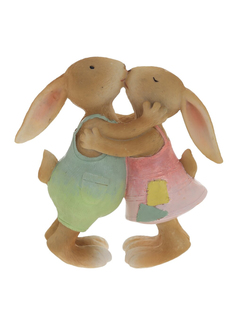 Фигурка декоративная Remecoclub Зайцы, из полимера, 13x13x6 см