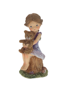 Фигурка декоративная Remecoclub Девочка, из полимера, 11,5x6x5,5 см