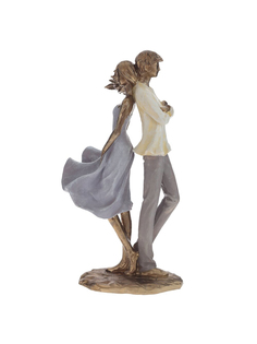 Фигурка декоративная Remecoclub Влюбленная пара, из полимера, 25,5x14x9 см