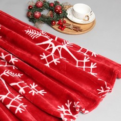 Плед LoveLife Снежинки 200х220 см,100 пэ, велсофт 280 грм2