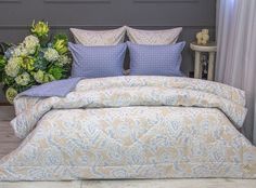 Комплект с одеялом KAZANOV.A Cotton "Теодор" (бежевый деним), евро Kazanov.A.