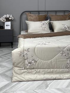 Комплект с одеялом KAZANOV.A “Фелиция” бежевый жемчуг (хлопок-велюр), семейный Kazanov.A.