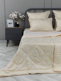 Комплект с одеялом KAZANOV.A "Паула" айвори (египетский хлопок/тенсель), евро Kazanov.A.