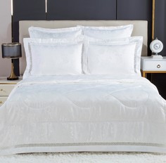 Комплект с одеялом KAZANOV.A "Паула Ришелье" белый жемчуг(египетский хлопок/тенсель), евр Kazanov.A.