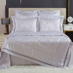 Комплект с одеялом KAZANOV.A Паула Ришелье жемчужная лаванда египетский хлопок/тенсель Kazanov.A.