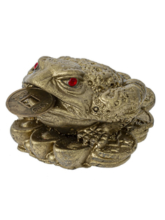 Фигурка декоративная Remecoclub Лягушка денежная, из полимера, 2,5x5,5x4 см