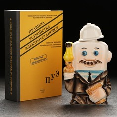 Штоф фарфоровый 103325х47Энергетик, в упаковке книге No Brand