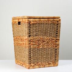 Корзина плетеная, 38х50, камыш, морские водоросли No Brand