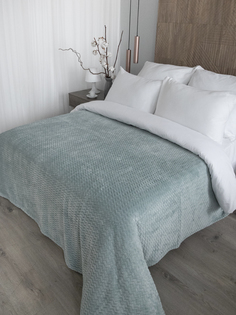 Плед плюшевый Tessolo Home Волна, мятный 220x240 см