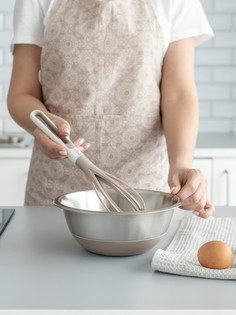 Миска для смешивания продуктов DeNASTIA D22см 1,9л, бежевая A000255