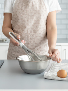 Миска для смешивания продуктов DeNASTIA D22см 1,9л, серая A000257