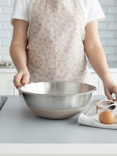 Миска для смешивания продуктов DeNASTIA D28,8см 3,7л, бежевая A000261
