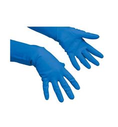Перчатки латексные Vileda MultiPurpose, синие, размер L, 5 пар