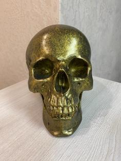 Статуэтка интерьерная Мастерская декора череп art gold
