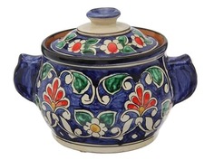 Сахарница Риштанская керамика узбекская синяя