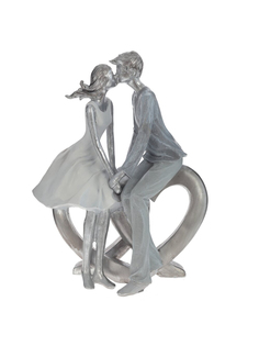 Фигурка декоративная Remecoclub Влюбленная пара, из полимера, 22x17x9 см