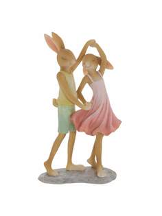 Фигурка декоративная Remecoclub Зайцы, из полимера, 21x12x7 см