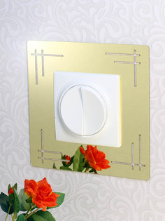 Рамка под выключатель Ваша Светлость 5 золото