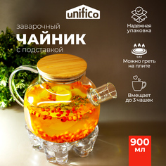 Чайник заварочный стеклянный Unifico 900 мл