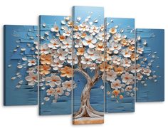 Модульная картина Модуль В дом Красочное дерево 80x140 см MK50324