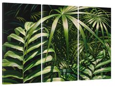 Модульная картина Модуль В дом Цветы - Зеленые папоротники 60х100 см MK30093
