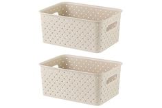 Корзинка 3 л EL Casa Береста латте, 2 штуки