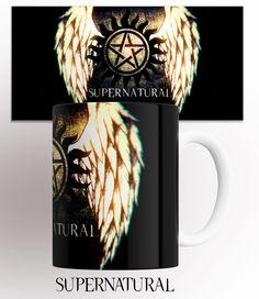 Кружка с принтом Сверхъестественное логотип Supernatural 330 мл No Brand
