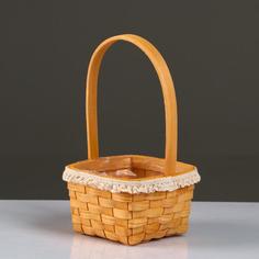 Корзина плетеная, 5413431, секвойя, 12,5х12,5хН822 см No Brand