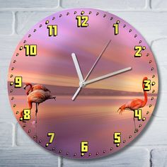 Настенные часы Бруталити Животные фламинго - 9170