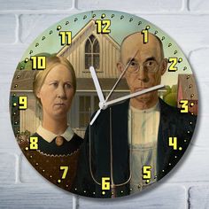 Настенные часы Бруталити Картина Американская Готика - 9176