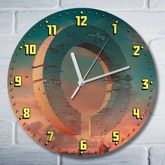 Настенные часы Бруталити Облака небоскреб - 9124