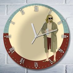 Настенные часы Бруталити большой Лебовски - 10486