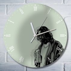 Настенные часы Бруталити большой Лебовски - 10492