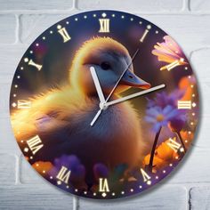 Настенные часы Бруталити цветы утенок - 10112