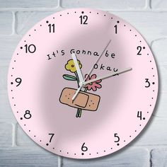 Настенные часы Бруталити цветы эстетика - 10037