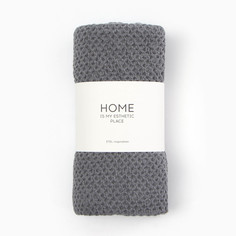 Полотенце Этель льняное, 38х65 см, лен 29% хлопок 71% серый