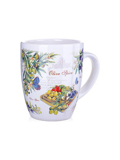 Кружки для чая набор 4 шт Loraine Олива из доломита, 310 мл