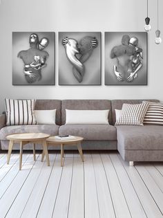 Модульная картина Модуль В дом Металлические скульптуры 40x90 см MK30320_D