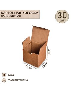 Коробка Art East с откидной крышкой 75х70х70, 30шт