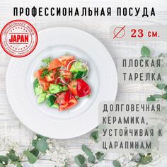 Тарелка плоская KOYO PERLE жемчуг белый,230х23