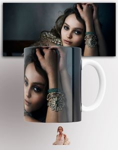 Кружка Lily-Rose Depp актриса с принтом 330 мл No Brand