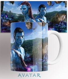 Кружка с принтом аватар джейк и нейтири avatar путь воды 330 мл No Brand