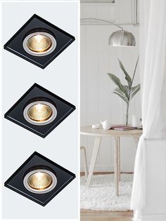 Встраиваемый светильник Max Light Crystal 51 BLK ML комплект 3 шт