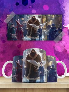 Кружка с принтом фэнтези Harry Potter Гарри и Хагрид 330 мл No Brand
