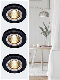 Встраиваемый светильник Max Light Crystal 65 BLK ML комплект 3 шт